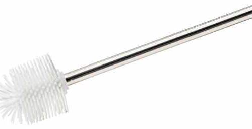 Wenko Silikon WC-Ersatzbürste, Edelstahlstiel, weiß
