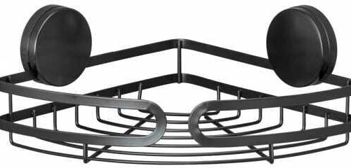 Wenko Static-Loc® Plus Pavia Eckablage, schwarz