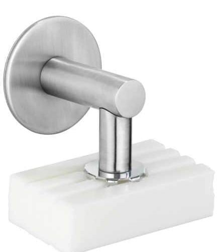 Wenko Turbo-Loc® Magnetseifenhalter mit Turbo-Loc Wandbefestig, silber matt