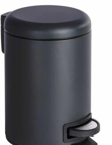 Wenko Leman Kosmetik Treteimer, 3L, schwarz matt