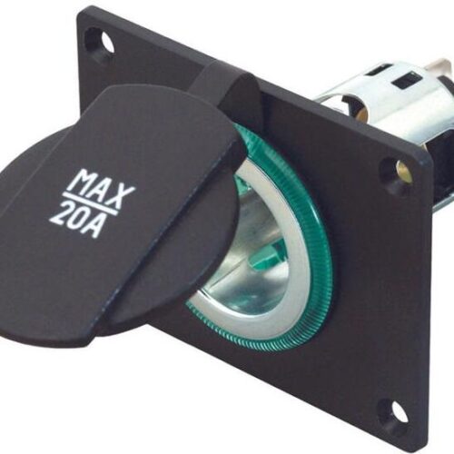 Pro Car Power-Steckdose, mit Platte, 12/24V