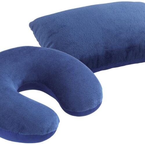 Maximex 2-in-1 Reisekissen mit Nackenstütze, blau