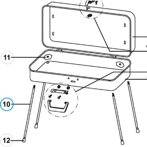 Standrohr - Dometic Ersatzteil-Nr. 407144013 - für Gasgrill