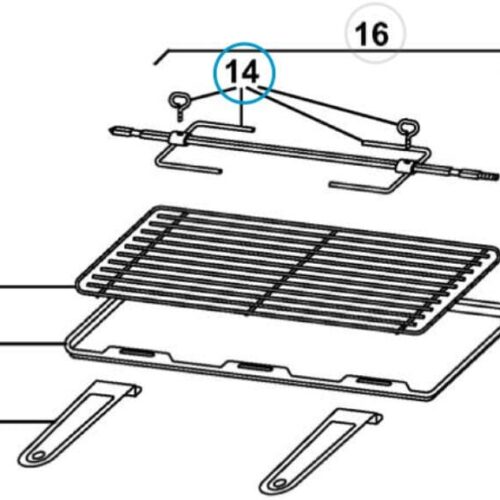 Grillspießhalterung - Dometic Ersatzteil-Nr. 407144009 - für Gasgrill