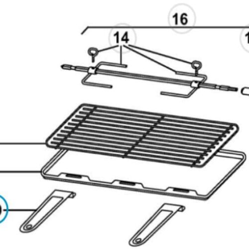 Griff Grillpfanne - Dometic Ersatzteil-Nr. 407144011 - für Gasgrill