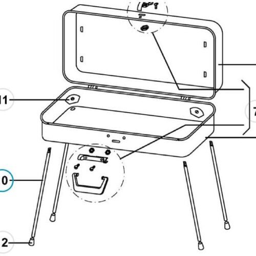 Standrohr - Dometic Ersatzteil-Nr. 407144012 - für Gasgrill