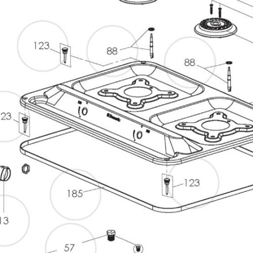 Drehknopf Kit - Dometic Ersatzteil-Nr. 105313040 - für Kocher HB3400/2325/HSG3436/HBG4500/3445/CE99-ZF