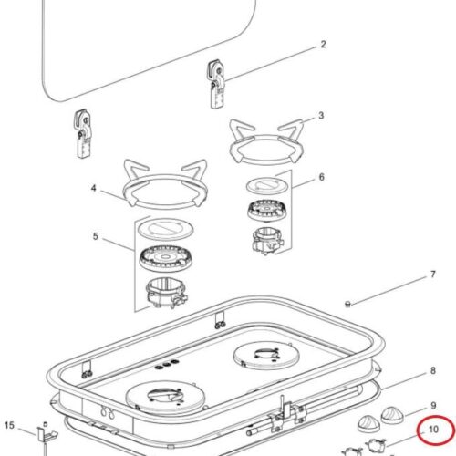 Kabelbaum mit Schalter - Thetford Ersatzteil-Nr. SSPA0336 - für Topline Serie 160