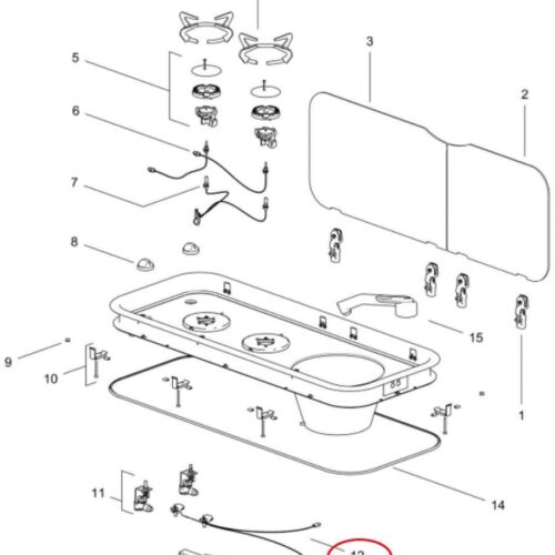 Kabelsatz Kocherventil - Thetford Ersatzteil-Nr. SSPA0332 - für Topline 111