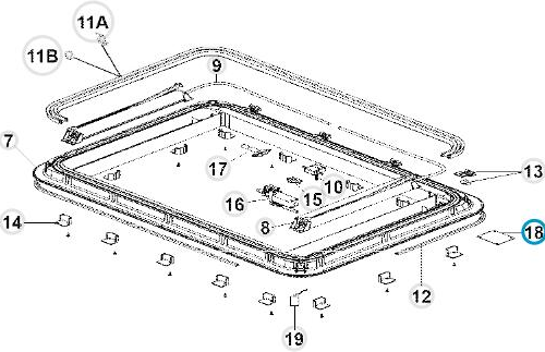 Kontrolleinheit - Dometic Ersatzteil Nr. 4460000197 - für Heki 4/4 Plus