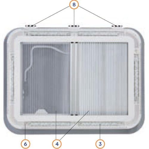 Scharnierstifte für Quipon Sky Dachhaube, 700x500mm