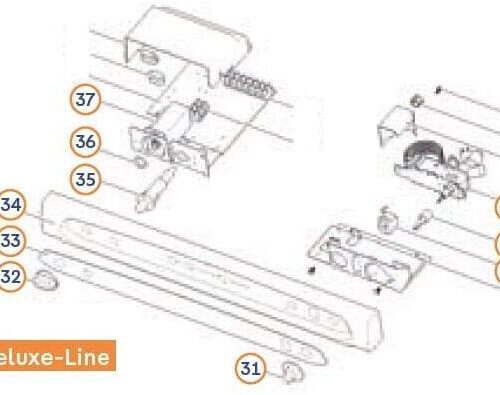 Auflage Bedienblende - Thetford Ersatzteil Nr. 626623 - für Kühlaschrank-Serie N