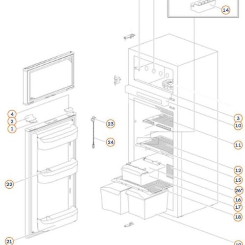 Schiebefach - Thetford Ersatzteil Nr. 692517144 - für N3170 / N4170