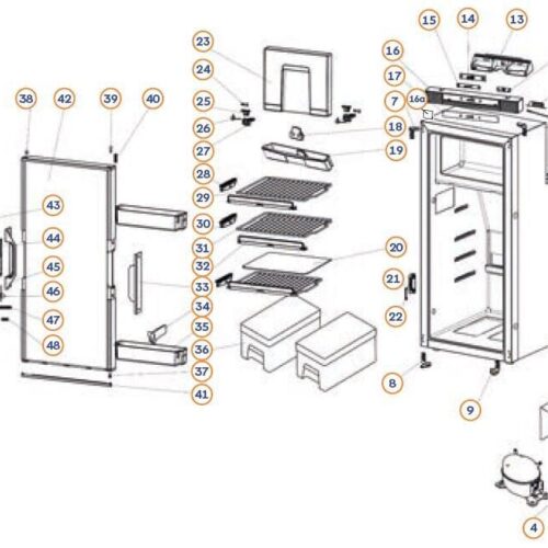 Einlegeplatte - Thetford Ersatzteil Nr. 691592 - für Kühlschrank T2090