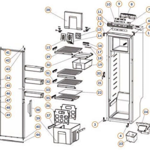 Aufkleber - Thetford Ersatzteil Nr. 692805 - für Kühlschrank T 2152 Kompressor