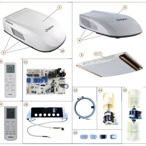 Fernbedienung - Quipon Ersatzteil Nr. 305001000034_X34639 - für Dachklimaanlage Quipon Air 2600