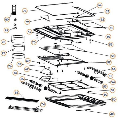Dichtung High Roof 15 - Dometic Ersatzteil Nr. 4450012902 - für Klimaanlagen FJ