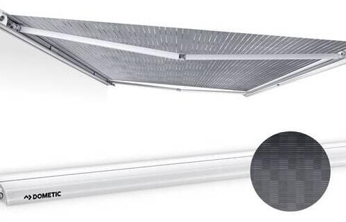 Dometic Perfect Roof 2500 Markise weiß, 500x275cm, Horizon Grey, 12V-Motor