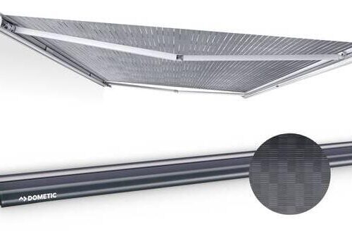 Dometic Perfect Roof 2500 Markise anthrazit, 550x275cm, Horizon Grey, 12V-Motor