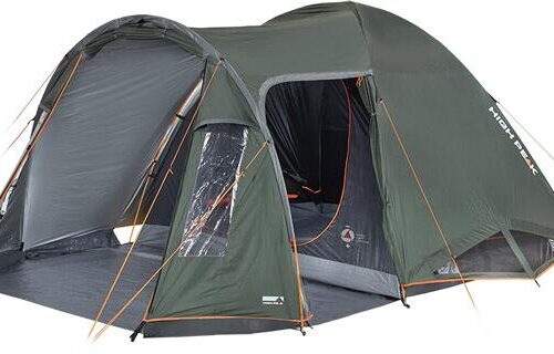 High Peak Tessin Kuppelzelt, 4-Personen, 370x290cm, dunkelgrün