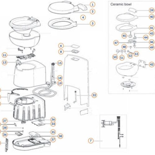 Ersatzfilter - Thetford Ersatzteil-Nr. 50764 - für C250/CWE