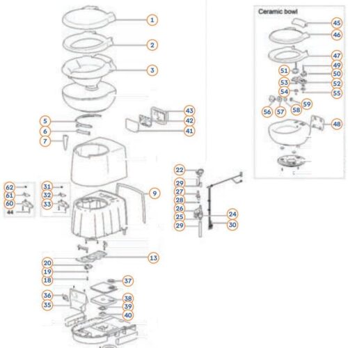 Ersatzfilter - Thetford Ersatzteil-Nr. 93426 - für C263 S/CS/CWE