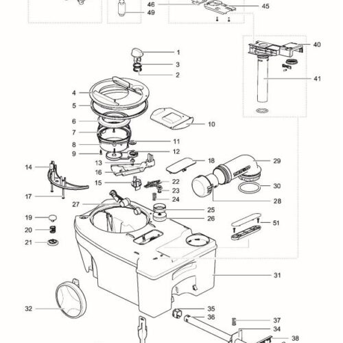 Klammerführung - Thetford Ersatzteil-Nr. 5073806 - für Abwassertank C250/260