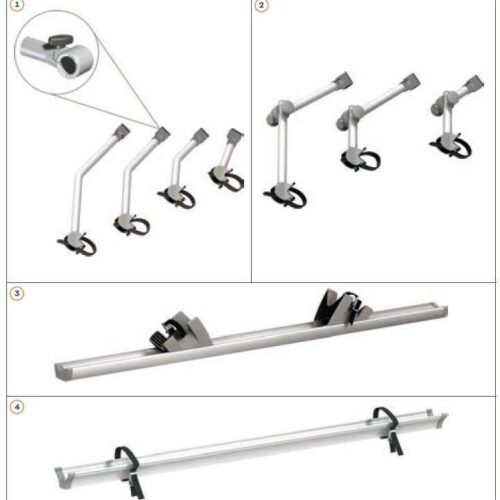 Ersatzschiene mit Radschalen - Euro-Carry Ersatzteil Nr. 119764 - schwarz