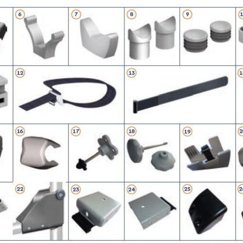 Spannkralle - Euro-Carry Ersatzteil Nr. 106653 - grau