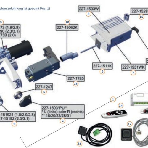 Elektronikset inkl. Fernbedienung - easydriver Ersatzteil-Nr. 227-2204 - für easydriver Pro 1.8