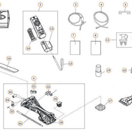 Wandhalterung Set Fernbedienung - AL-KO Ersatzteil-Nr. 695353 - für UP4