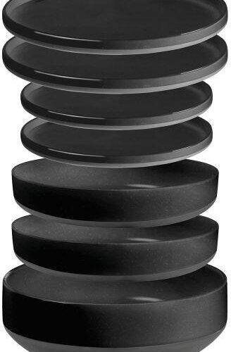 Brunner Odette Geschirrset, 7-teilig, schwarz