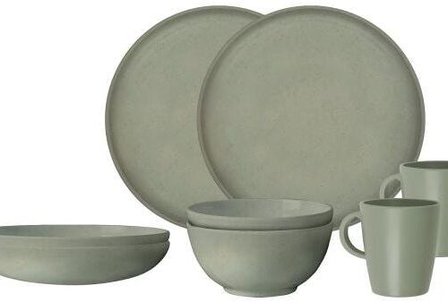 Brunner Tierra Geschirrset, PLA, 8-teilig, grün