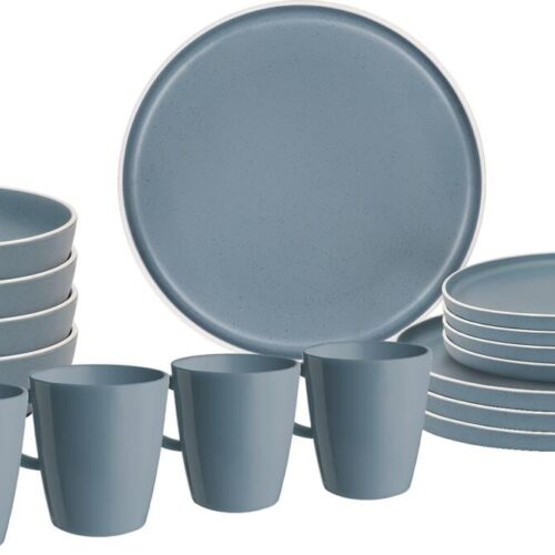 Brunner Dolomit Geschirrset, 16-teilig, denim