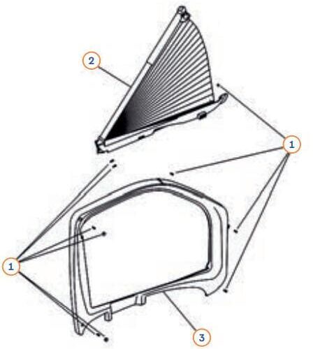 Befestigungskit - Dometic Ersatzteil-Nr. 4460002059 - für SP300 Verdunkelung, Seitenscheibe
