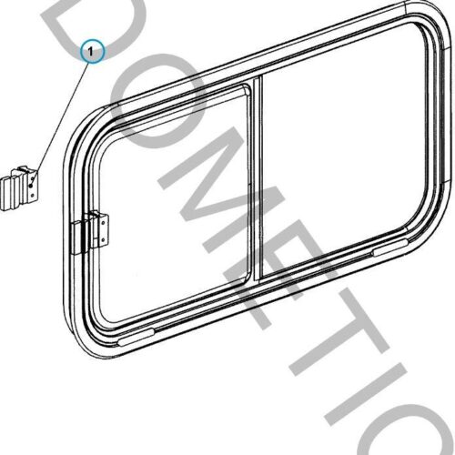 Verschluss - Dometic Ersatzteil Nr. 4460000648 - für S7 Schiebefenster