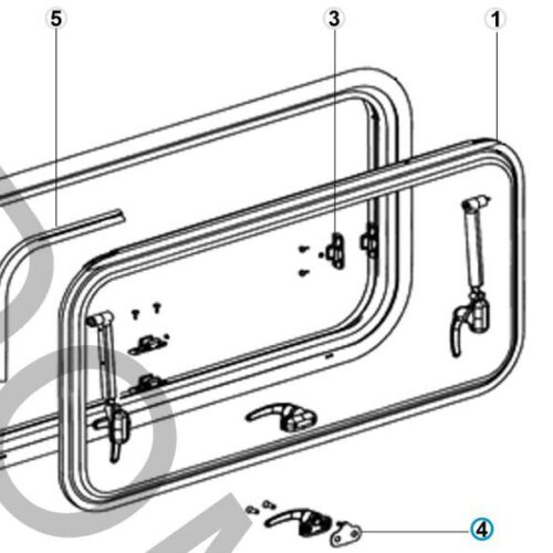 Handgriff - Ersatzteil Nr. 4460001481 - für S7Z Fenster