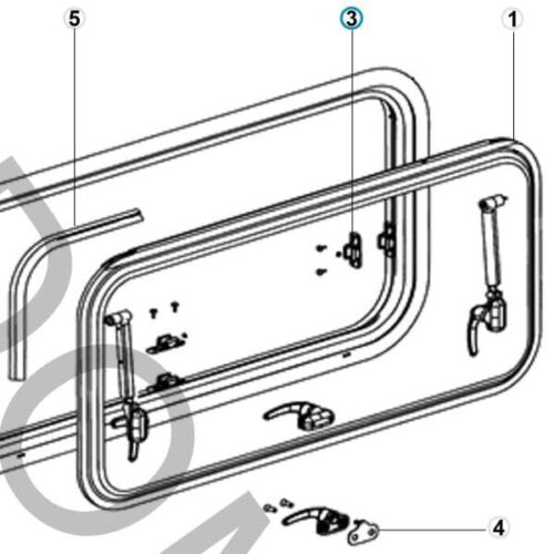 Klammern - Dometic Nr. 4460001074 - für S7 Ausstellfenster