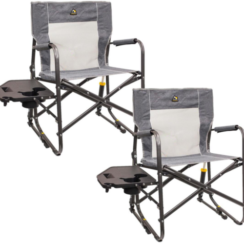 GCI Outdoor Freestyle Rocker™ Campingstuhl Set, Heathered Pewter - Camping Wagner Edition