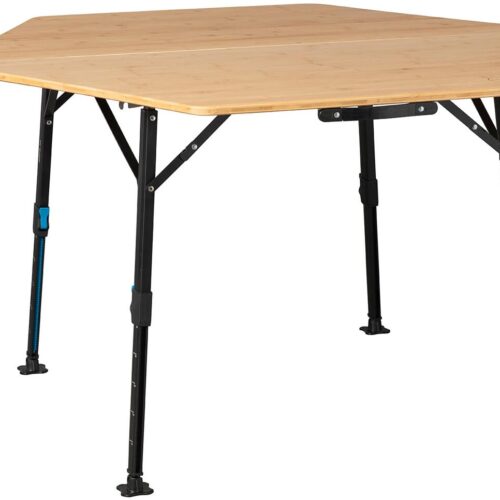 DEFA BLS Falttisch, Bambus, 6-eckig, 120x104x70cm