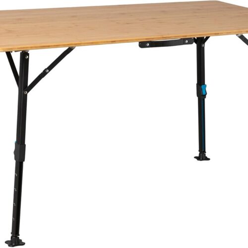 DEFA Campingtisch, Bambus, verstellbar, 120x72x70cm