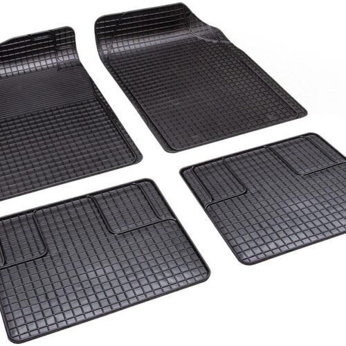 Alca Car Protect Universal Gummi-Fußmatte, 4er-Set, schwarz