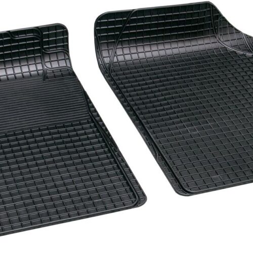 Alca Car Protect Universal Gummi-Fußmatte, Fahrer-/Beifahrerseite, schwarz