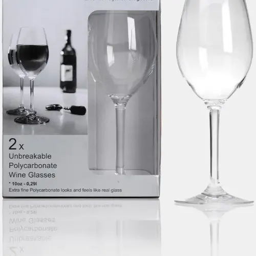 Flamefield Standard Weinglas-Set, Polycarbonat, 2-teilig