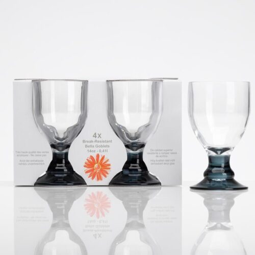 Flamefield Smoke Bella Trinkglas-Set, Acryl, 4-telig