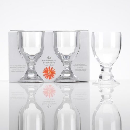 Flamefield Bella Clear Trinkglas-Set, Acryl, 4-telig