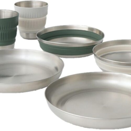 Sea to Summit Detour Geschirrset, Edelstahl, faltbar, 6-teilig