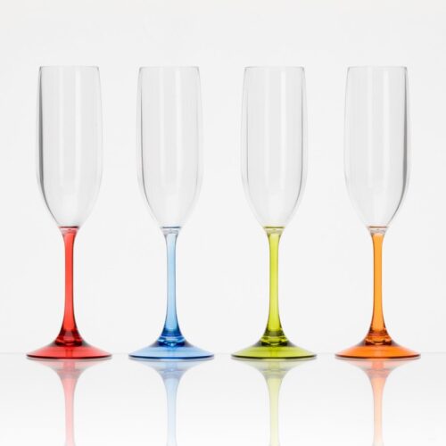 Flamefield Party Sektglas-Set, Acryl, 4-teilig