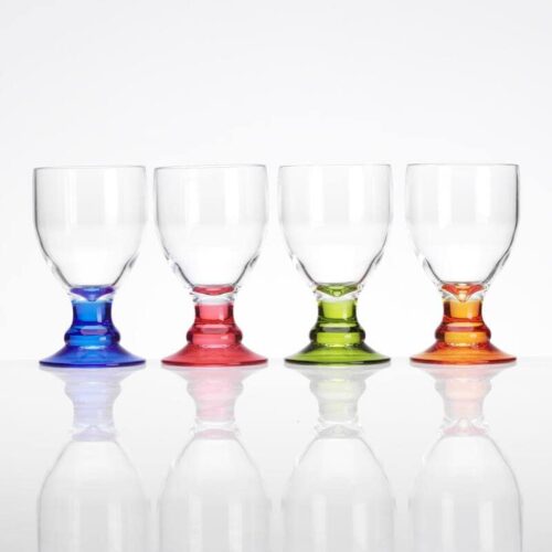 Flamefield Party Trinkglas-Set, Acryl, 4-telig
