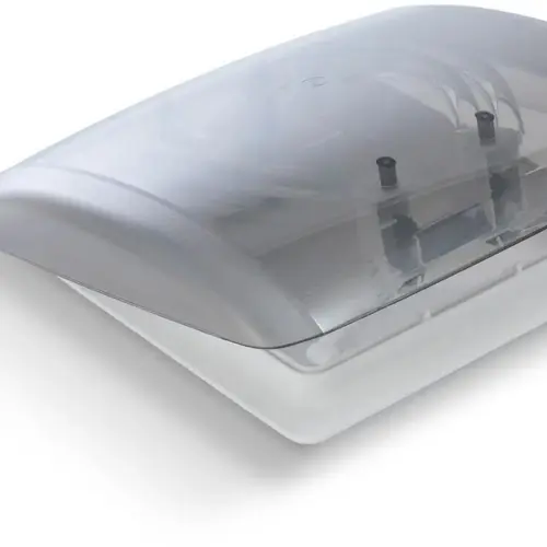 MPK VisionVent S pro (Modell 27P) Dachhaube, 28x28cm, Rauchglas, weiß, mit Moskitonetz, signalweiß